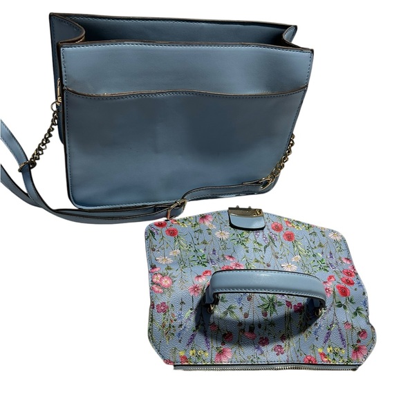 IMAN Global Chic convertible flap handbag with a floral design on the flap - Picture 11 of 14